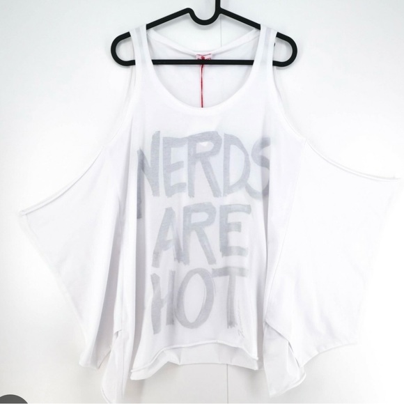 Fiorucci White Tank Top with Gray Print. - Picture 5 of 6